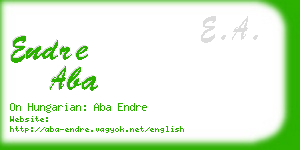 endre aba business card